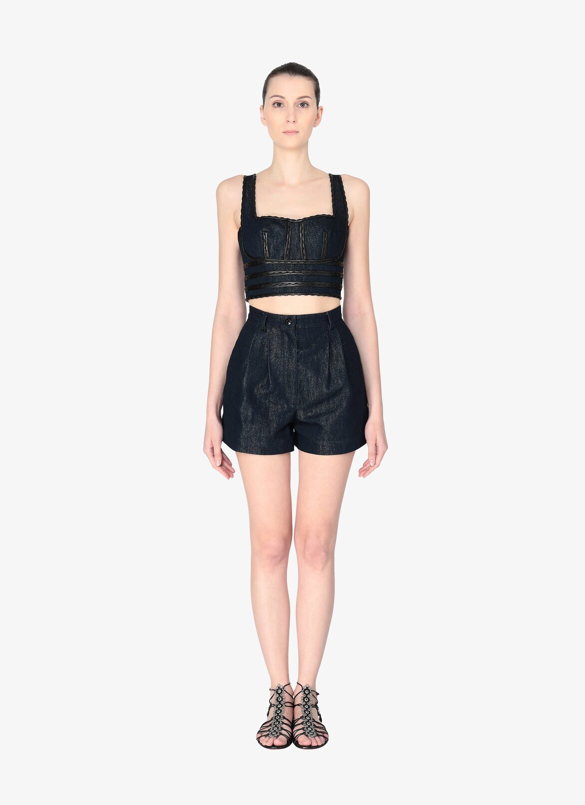 Bustier En Jean ALAÏA BUSTIER EN JEAN ARGENT